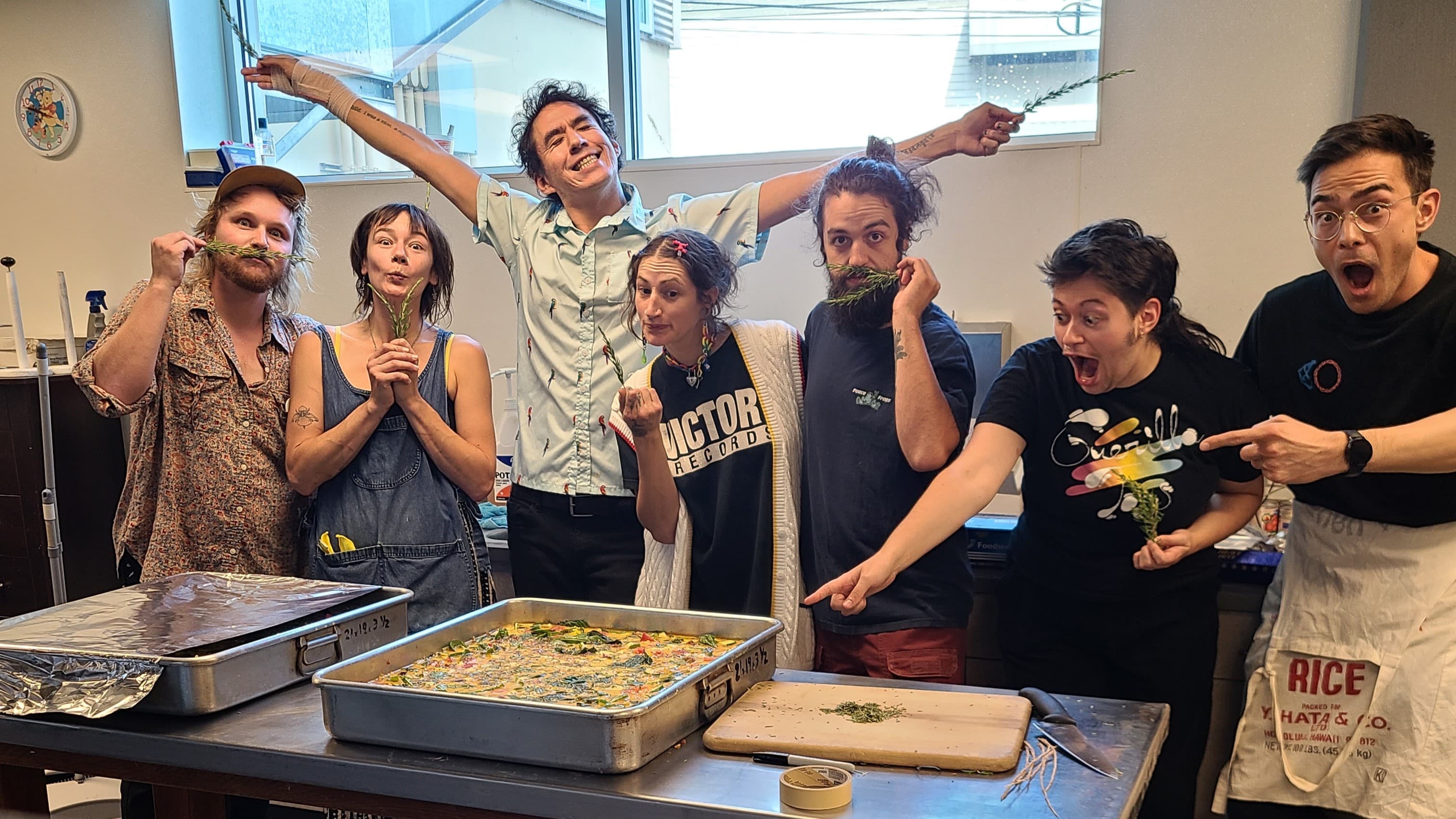 volunteers cooking